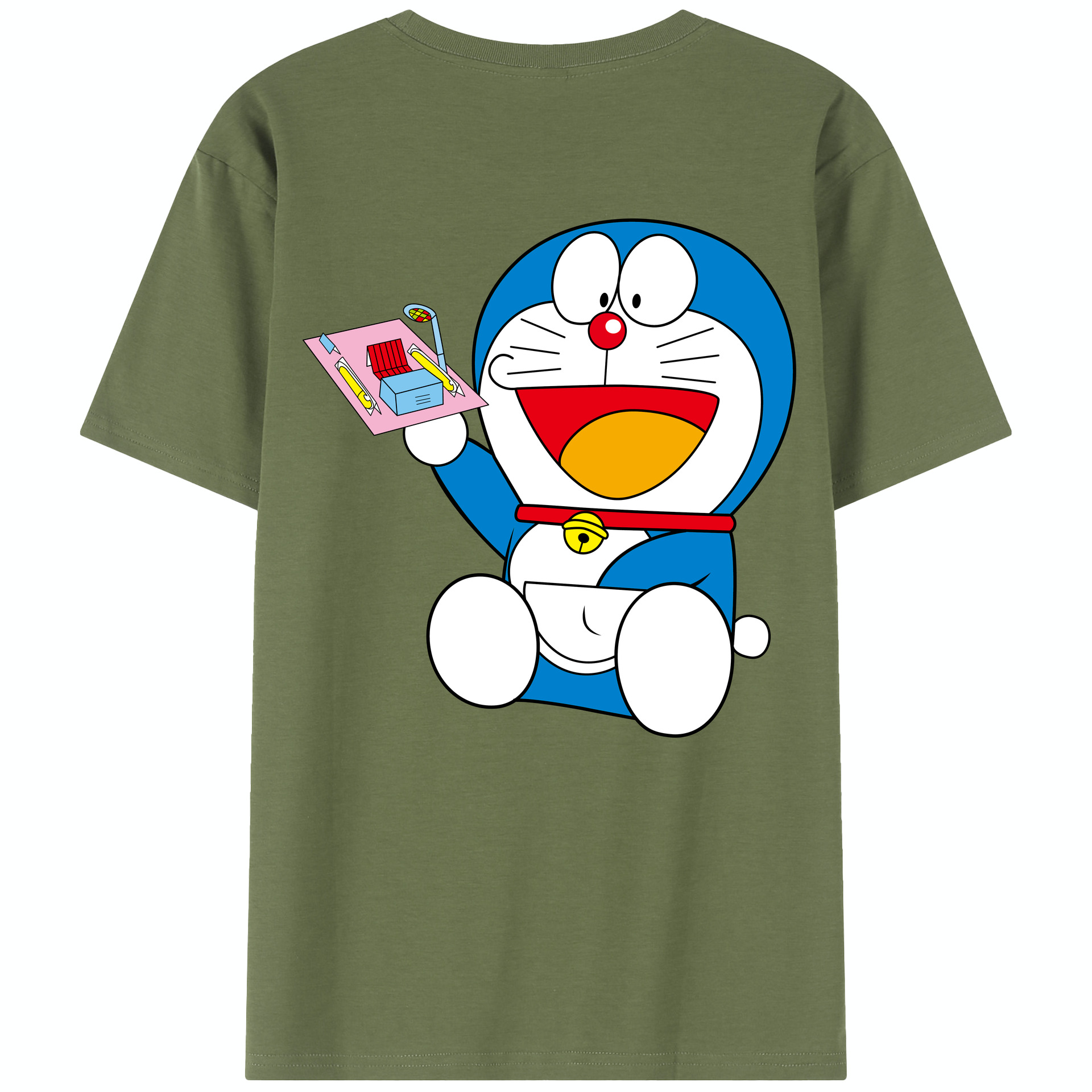 （画像用） ドラえもん Doraemon 綿100％半袖Tシャツ（背面プリント）